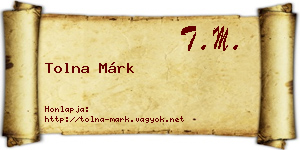 Tolna Márk névjegykártya